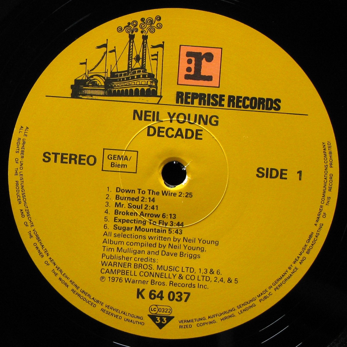 LP Neil Young — Decade (3LP) фото 3