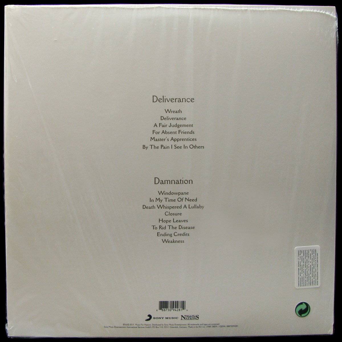 LP Opeth — Deliverance & Damnation (3LP) фото 2