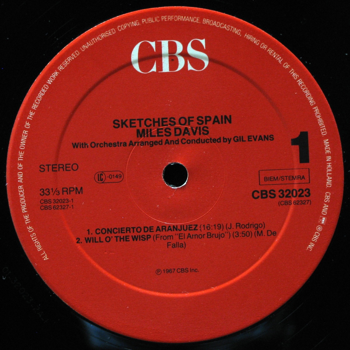 LP Miles Davis — Sketches Of Spain фото 2