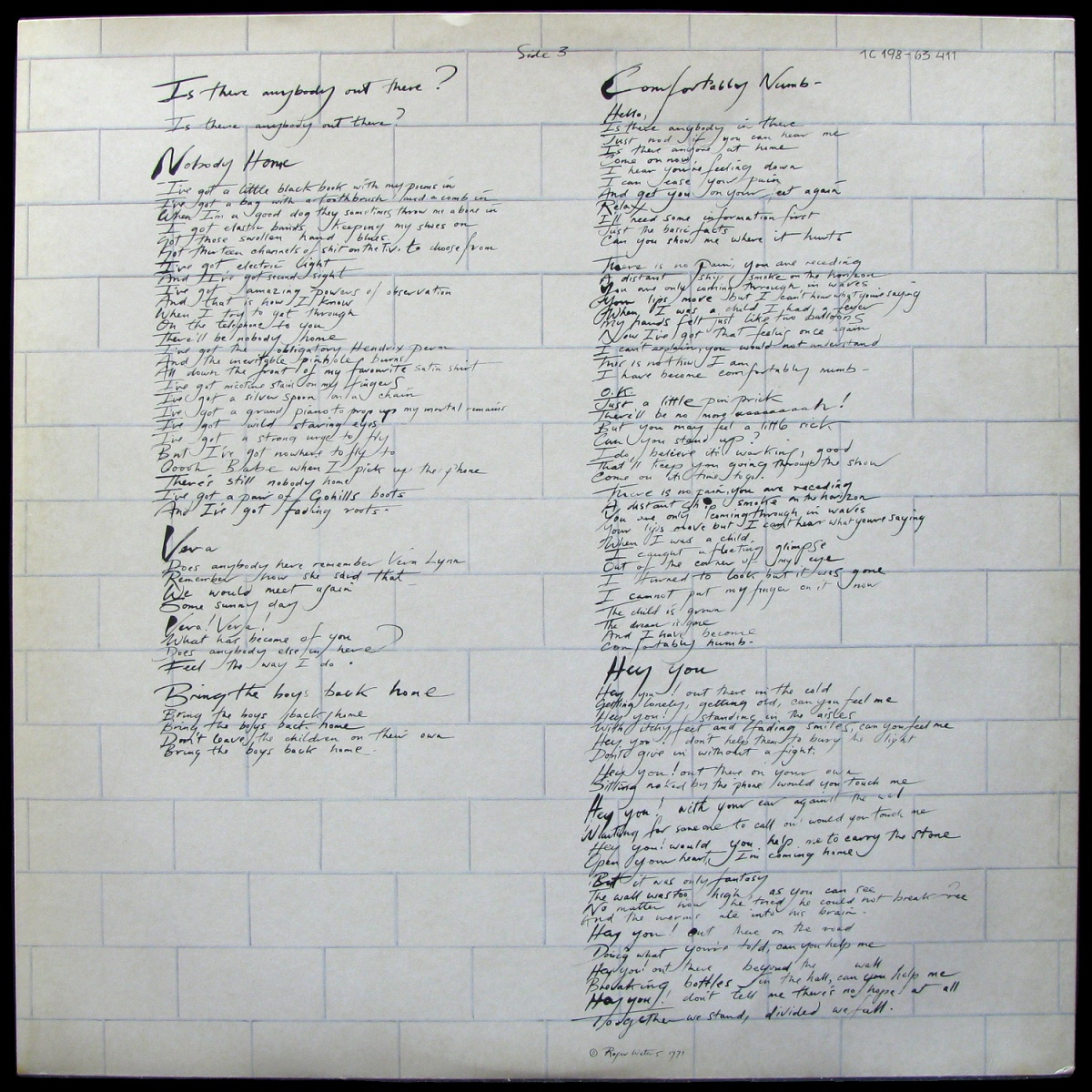 LP Pink Floyd — Wall (2LP) фото 9