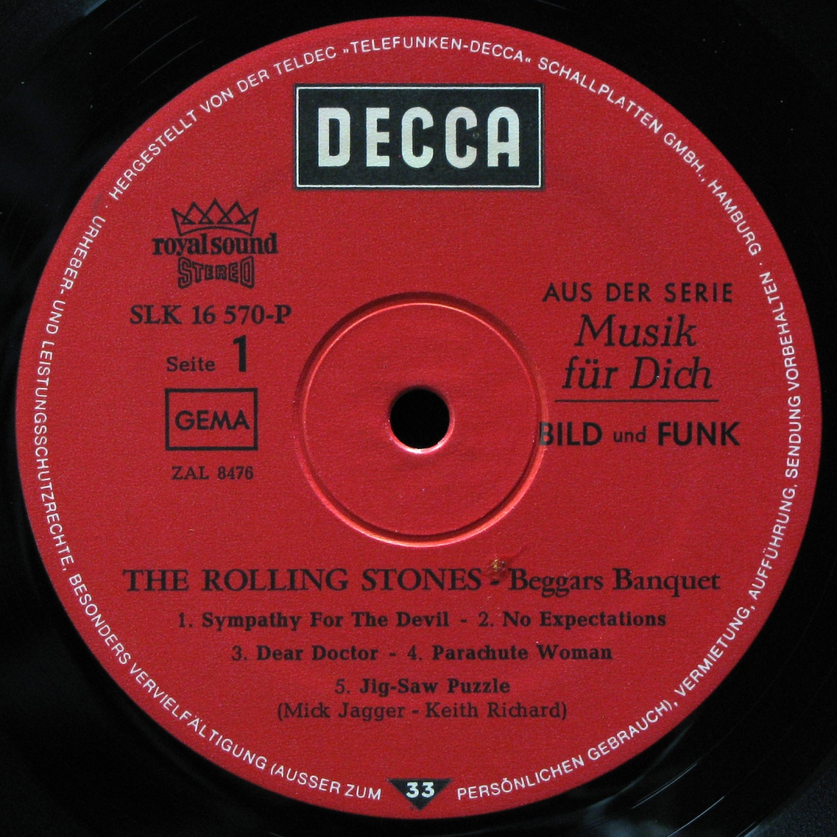 LP Rolling Stones — Beggars Banquet фото 3