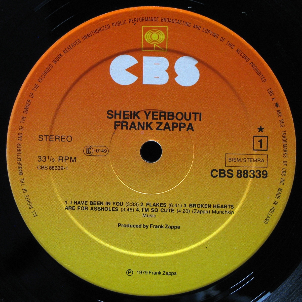 LP Frank Zappa — Sheik Yerbouti (2LP) фото 3