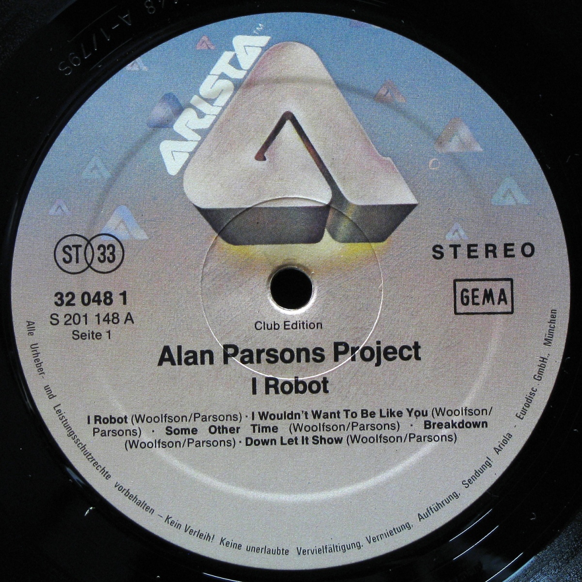 LP Alan Parsons Project — I Robot (club edition) фото 2