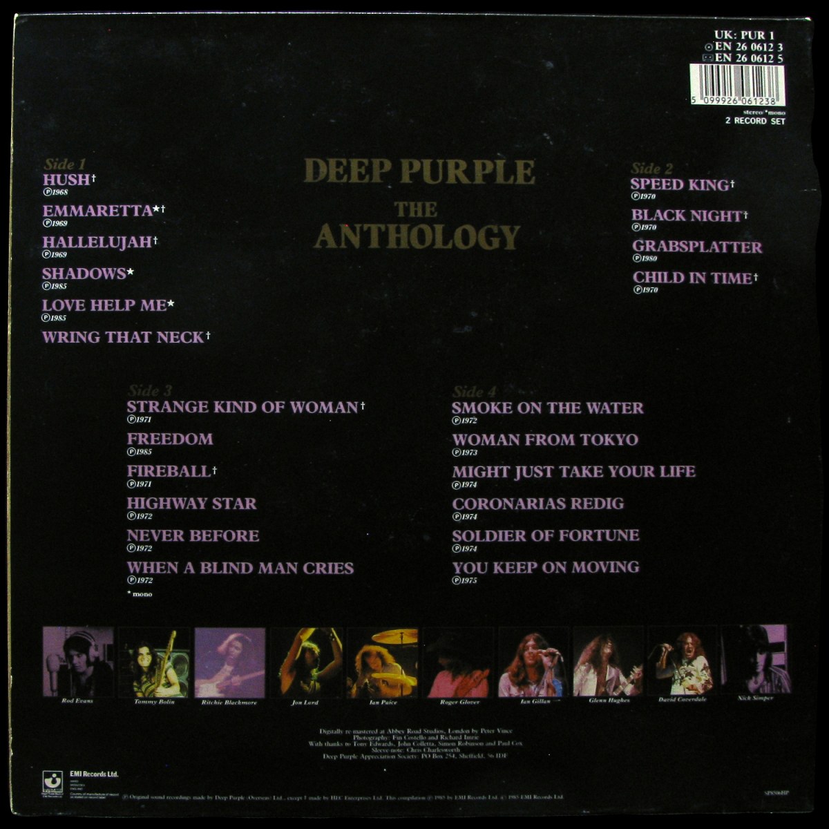 LP Deep Purple — Anthology (2LP, mono) фото 2