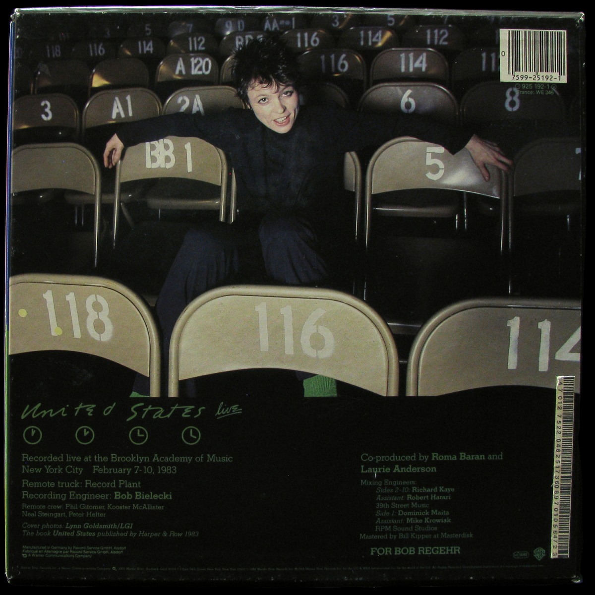 LP Laurie Anderson — United States Live (5LP Box) фото 2