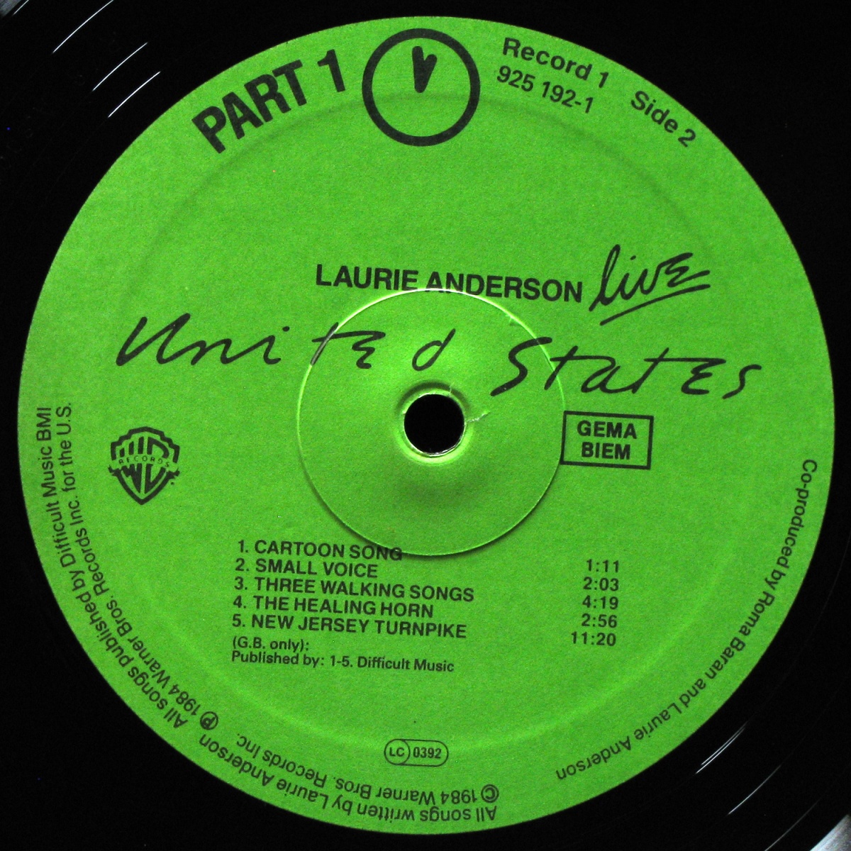 LP Laurie Anderson — United States Live (5LP Box) фото 5