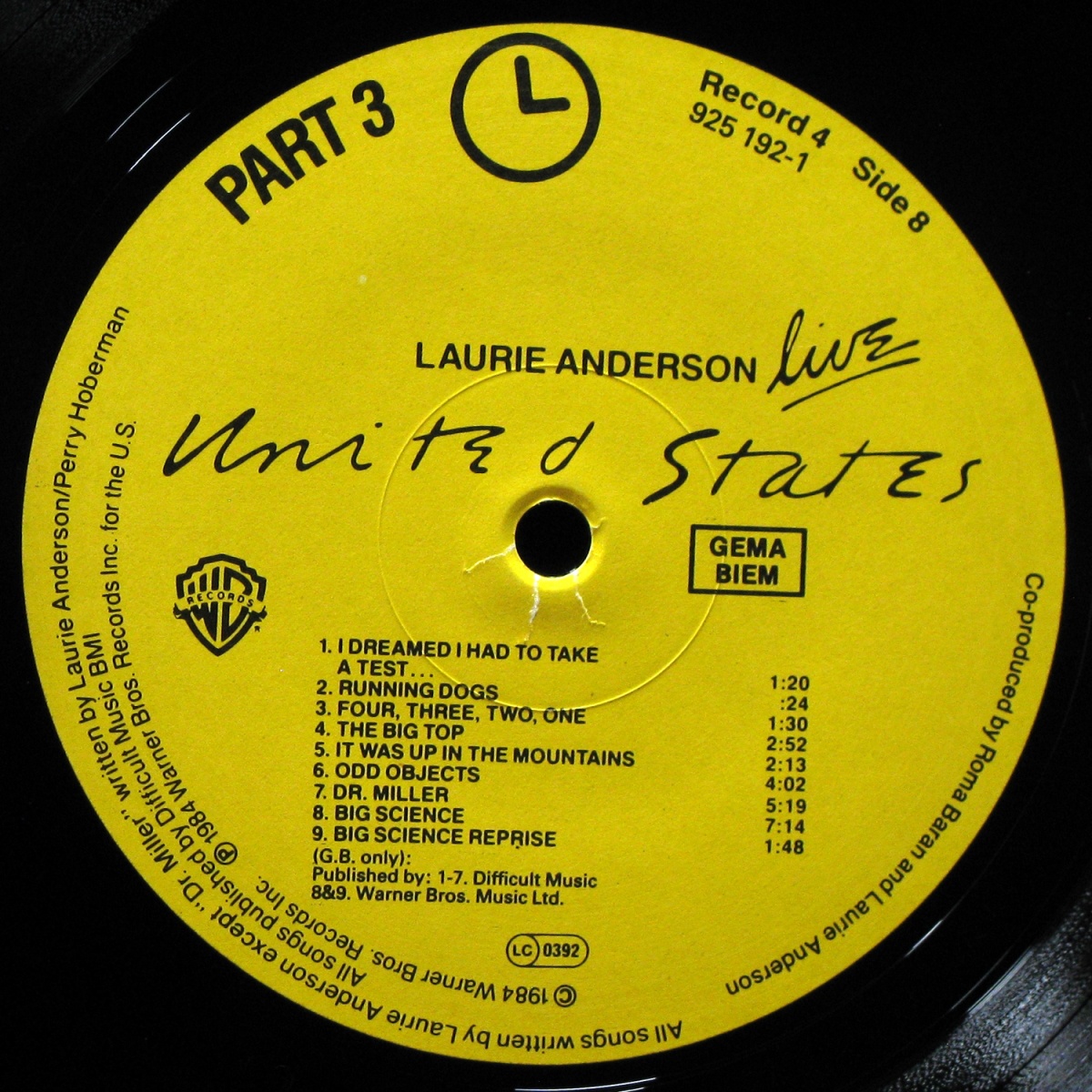 LP Laurie Anderson — United States Live (5LP Box) фото 18