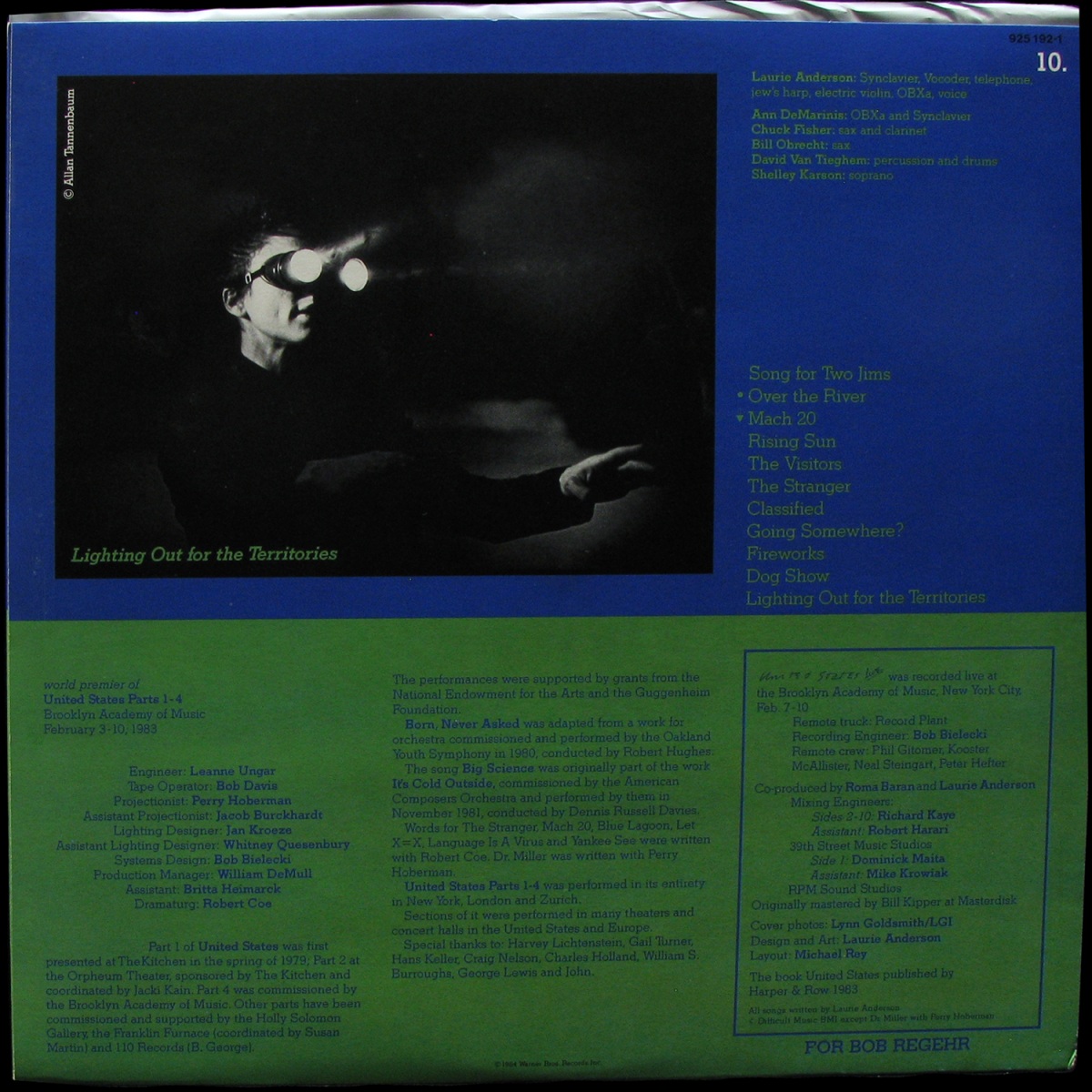 LP Laurie Anderson — United States Live (5LP Box) фото 20