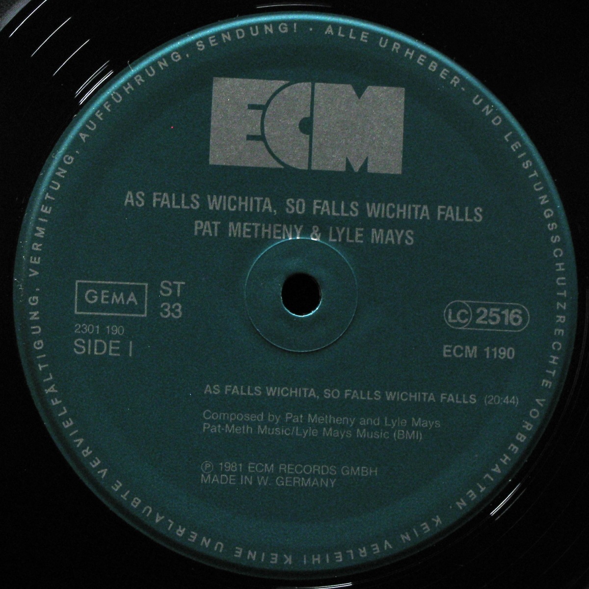 LP Pat Metheny / Lyle Mays — As Falls Wichita, So Falls Wichita Falls фото 3