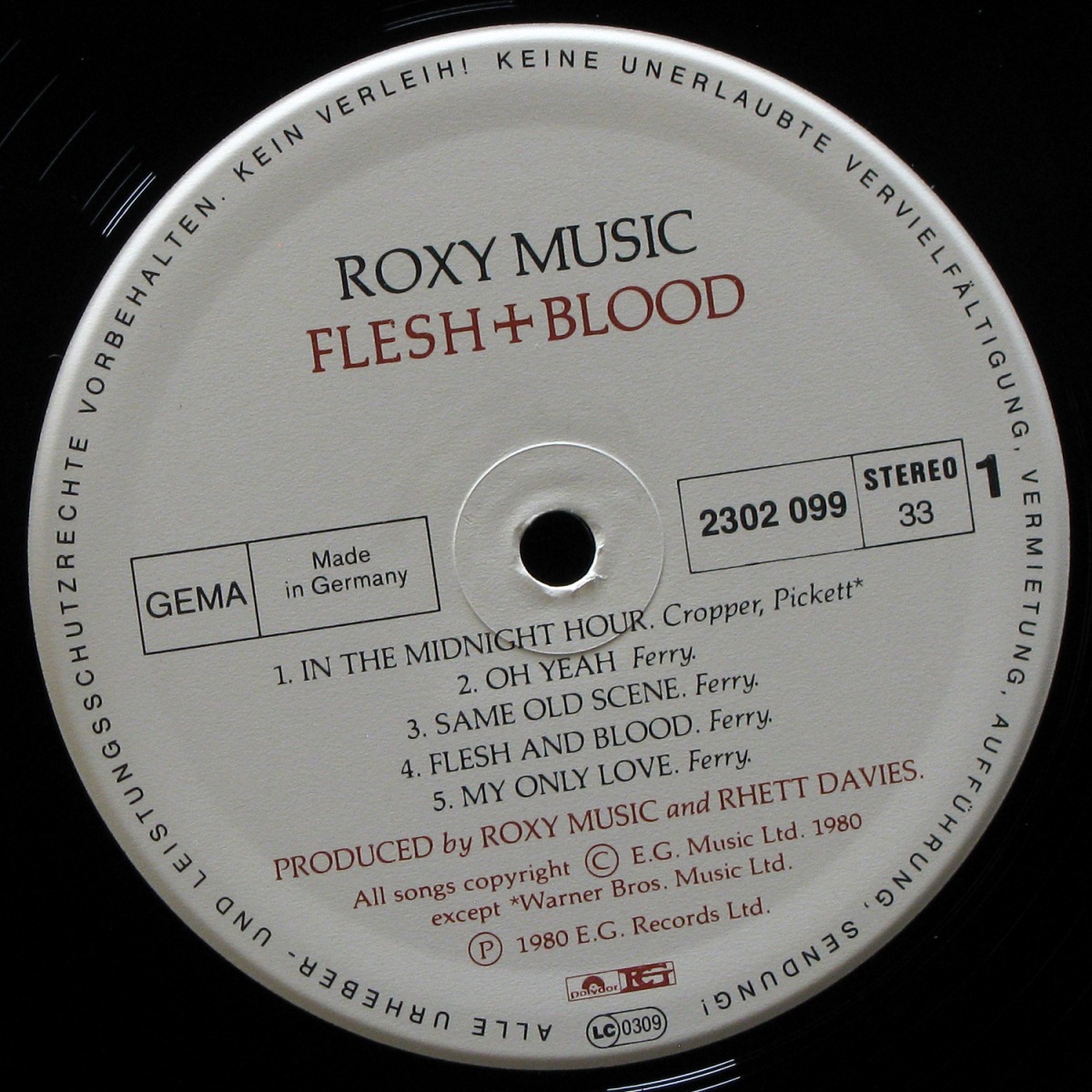 LP Roxy Music — Flesh + Blood фото 2