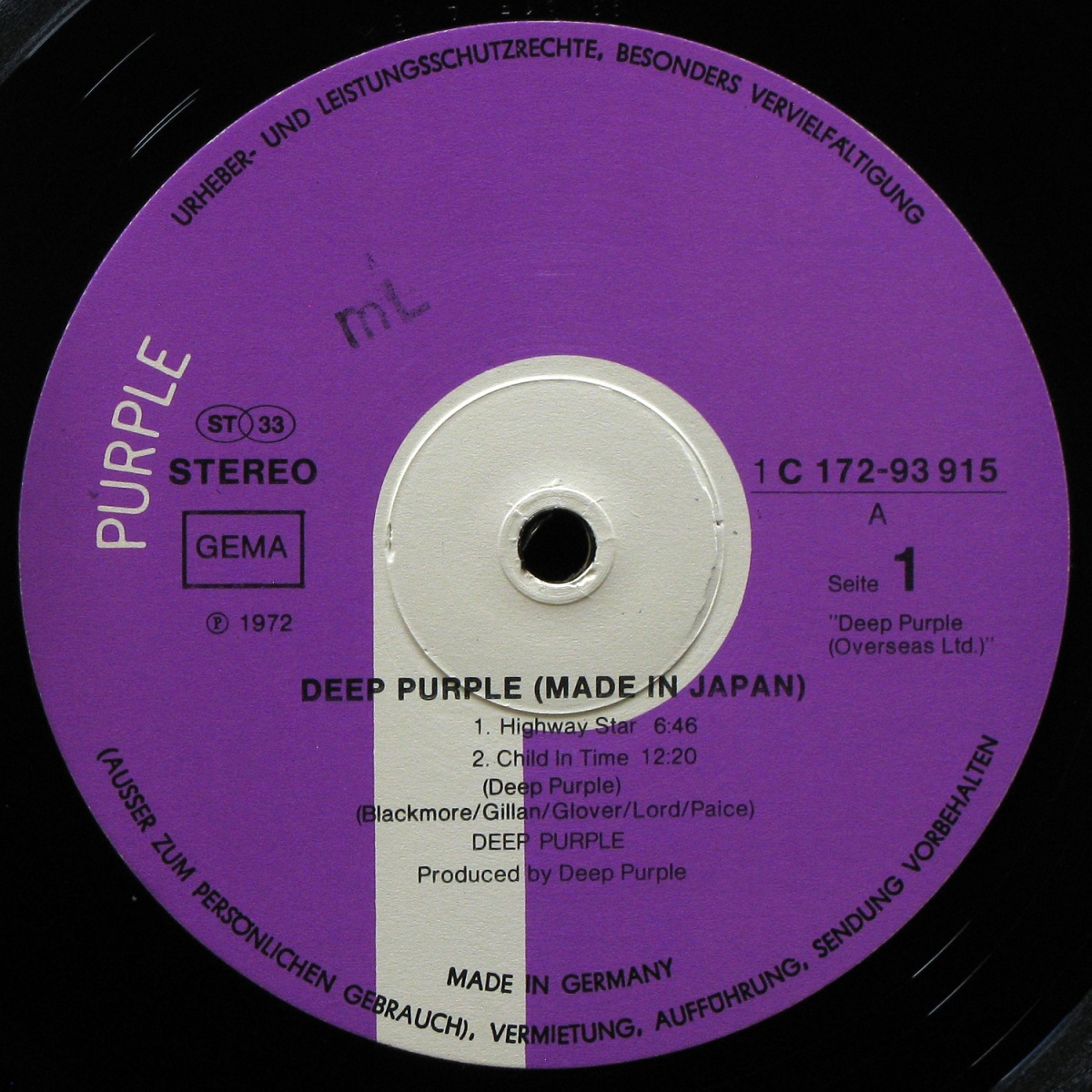 LP Deep Purple — Made In Japan (2LP) фото 3