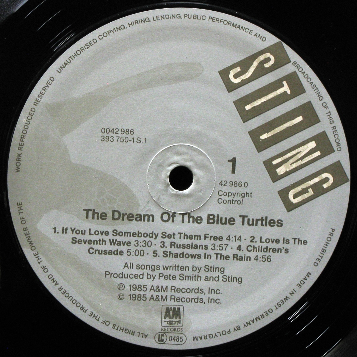 LP Sting — Dream Of The Blue Turtles (club edition) фото 2