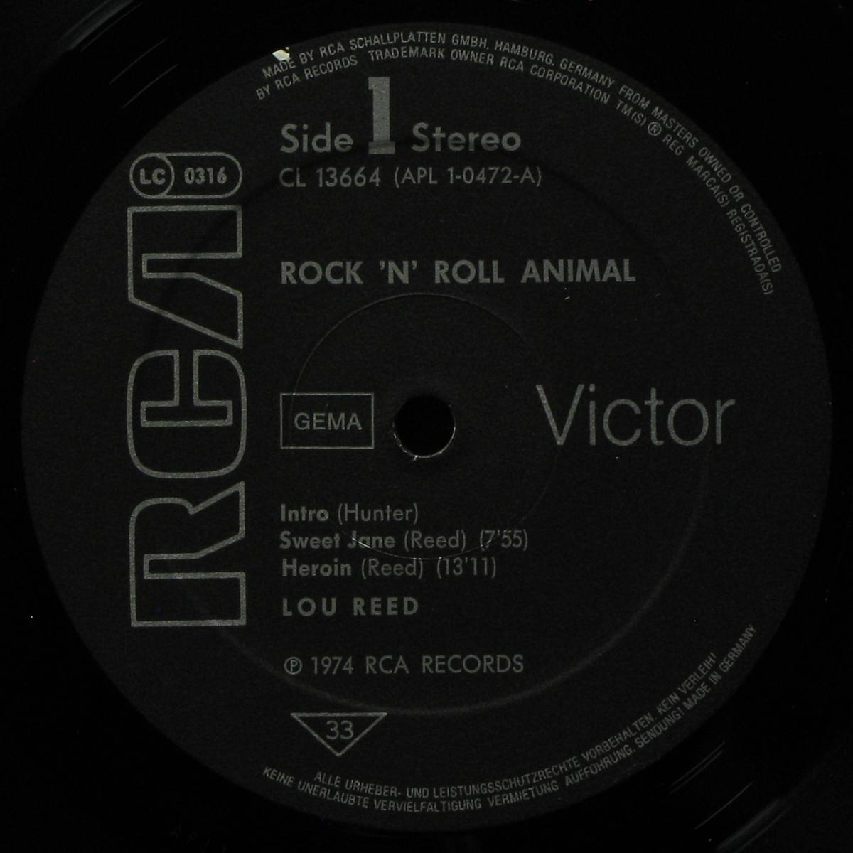 LP Lou Reed — Rock 'N' Roll Animal фото 3