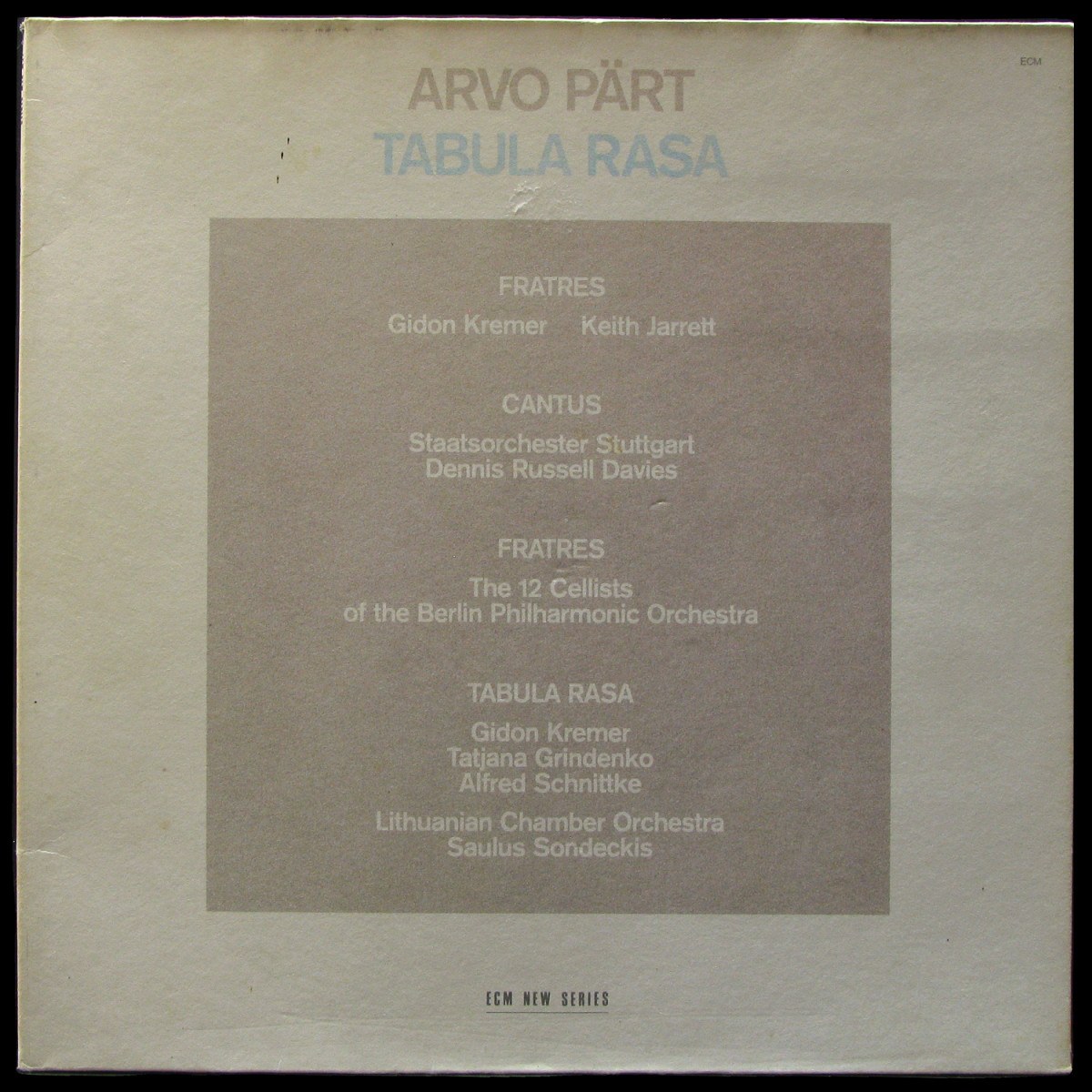 LP Arvo Part — Tabula Rasa (coverbooklet) фото