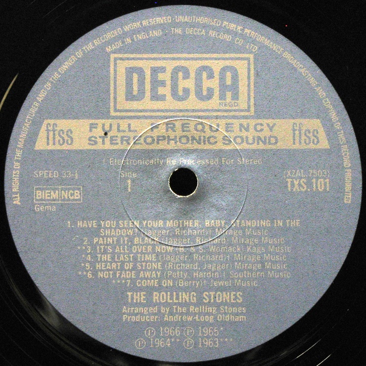 LP Rolling Stones — Big Hits (High Tide And Green Grass) фото 3