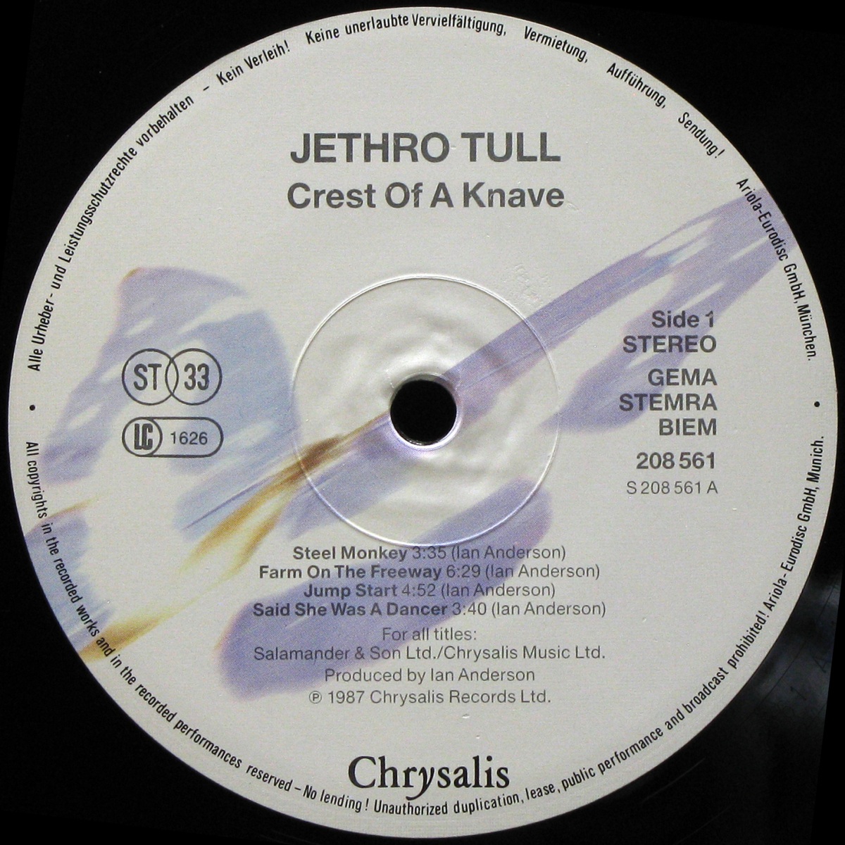 LP Jethro Tull — Crest Of A Knave фото 2