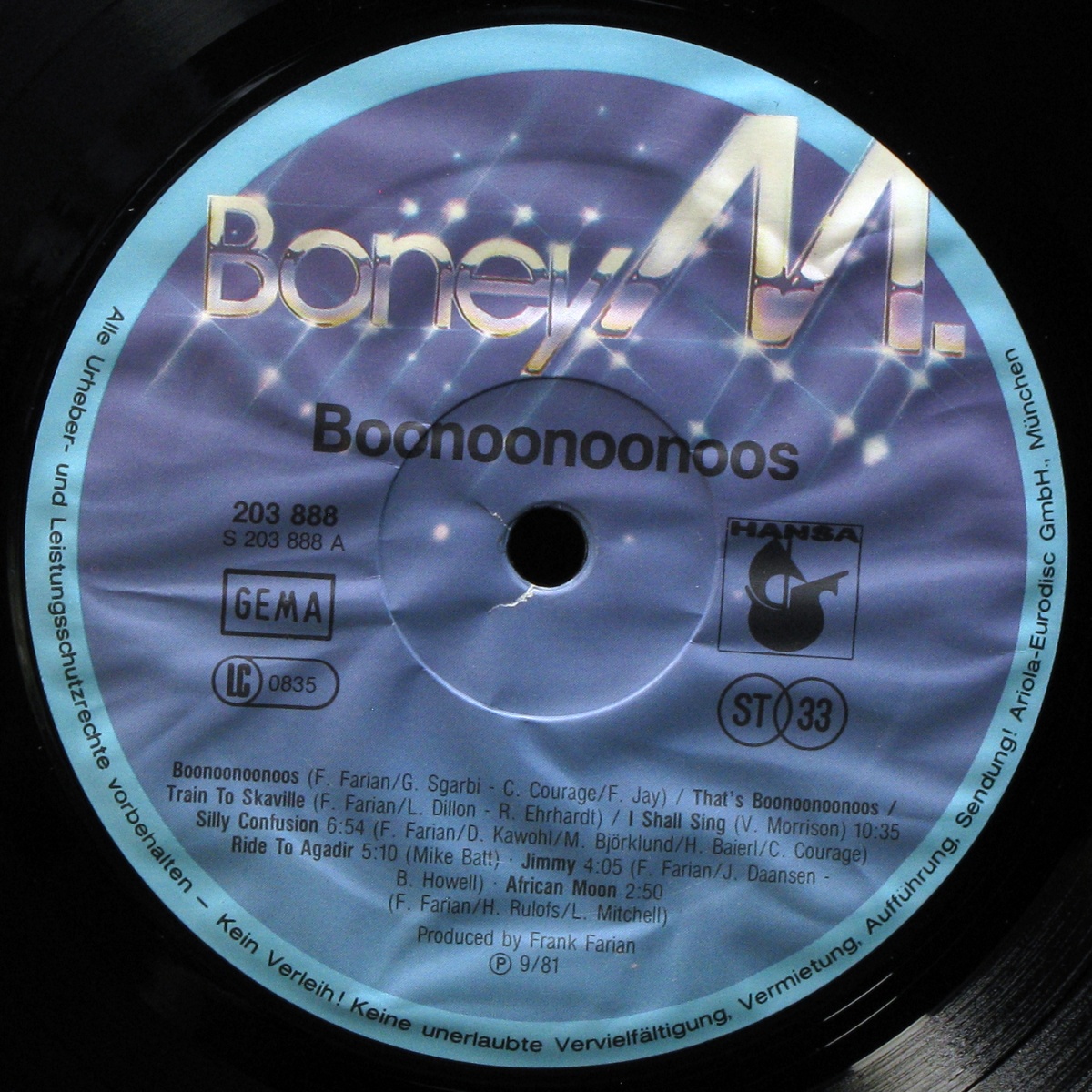 LP Boney M — Boonoonoonoos (+ poster) фото 3