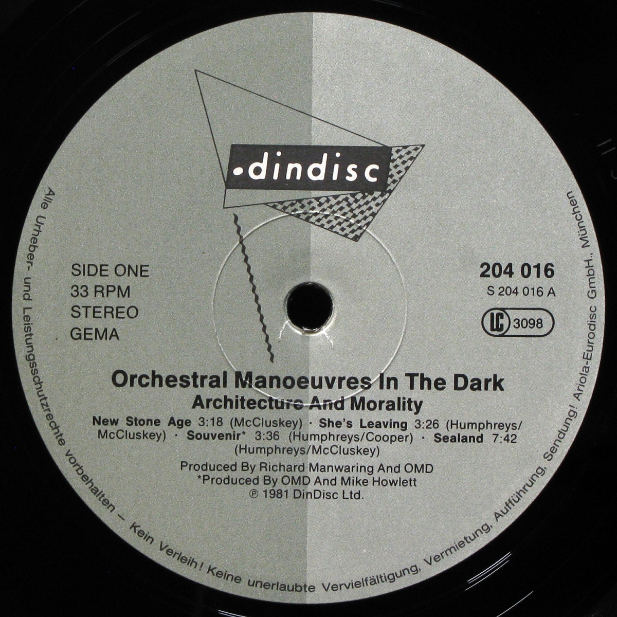 LP Orchestral Manoeuvres In The Dark — Architecture & Morality фото 2