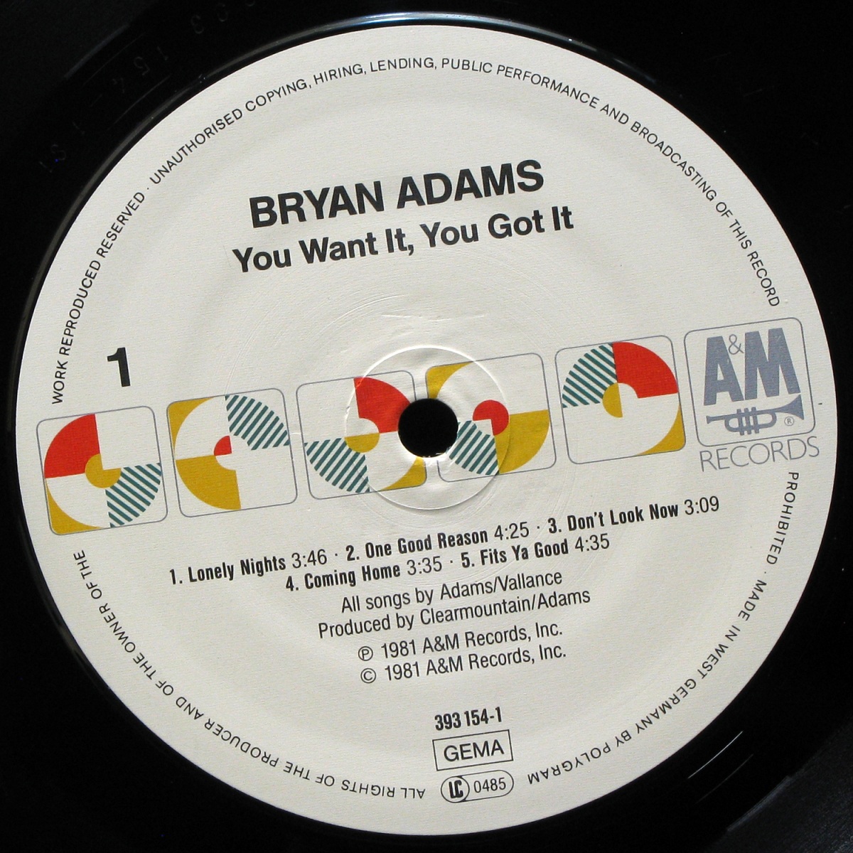 LP Bryan Adams — You Want It, You Got It фото 2