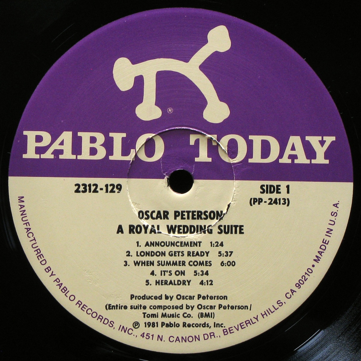 LP Oscar Peterson — A Royal Wedding Suite фото 2