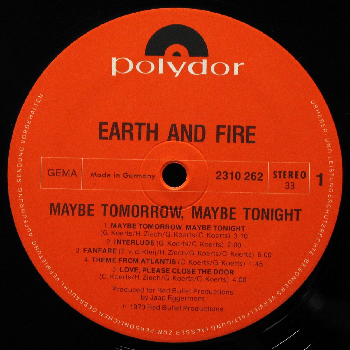 LP Earth And Fire — Maybe Tomorrow, Maybe Tonight фото 3