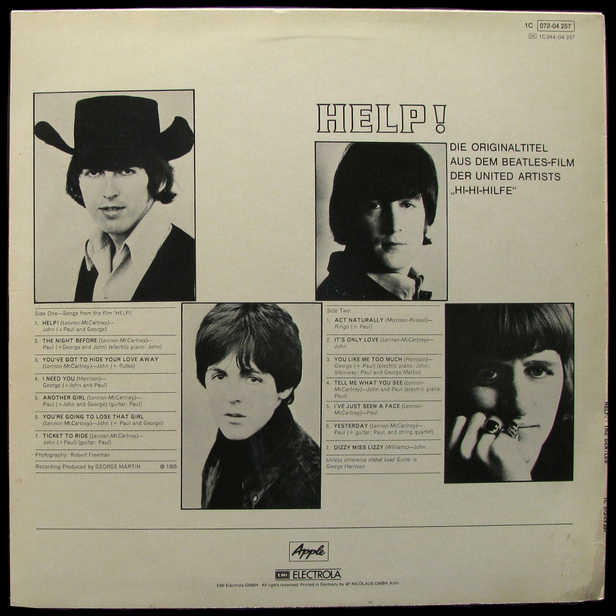 LP Beatles — Help! фото 2