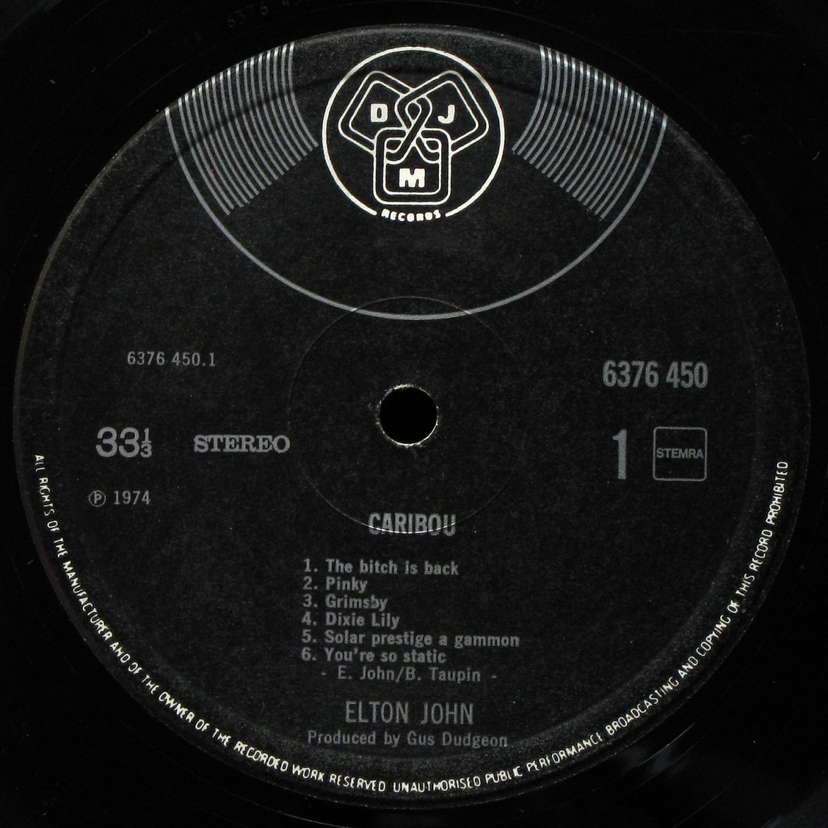 LP Elton John — Caribou фото 2