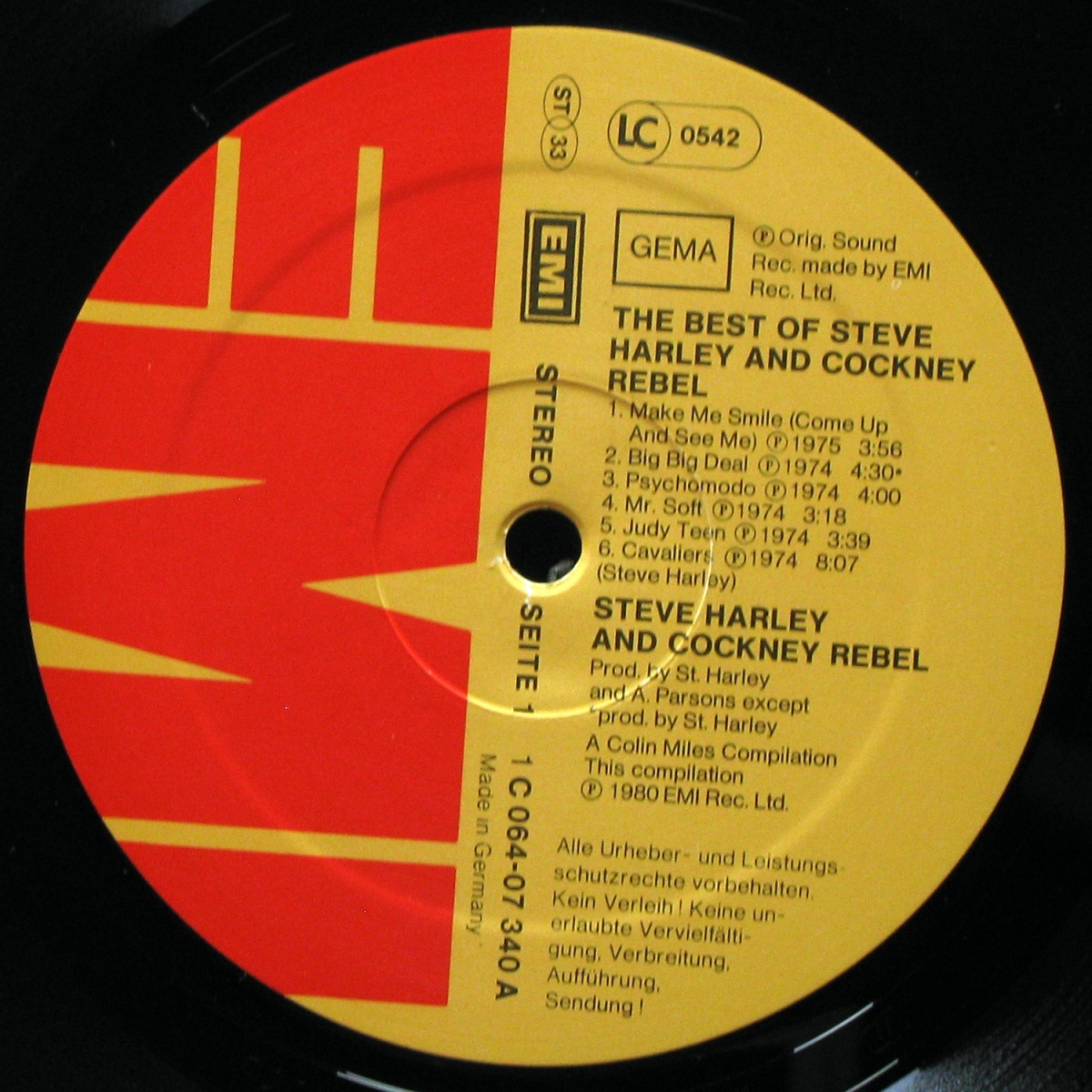 LP Steve Harley & Cockney Rebel — Best Of Steve Harley and Cockney Rebel фото 2