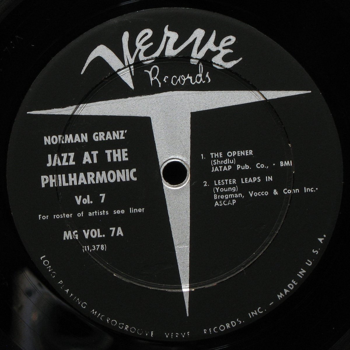 LP V/A — Norman Granz' Jazz At The Philharmonic Volume 7 (mono) фото 2