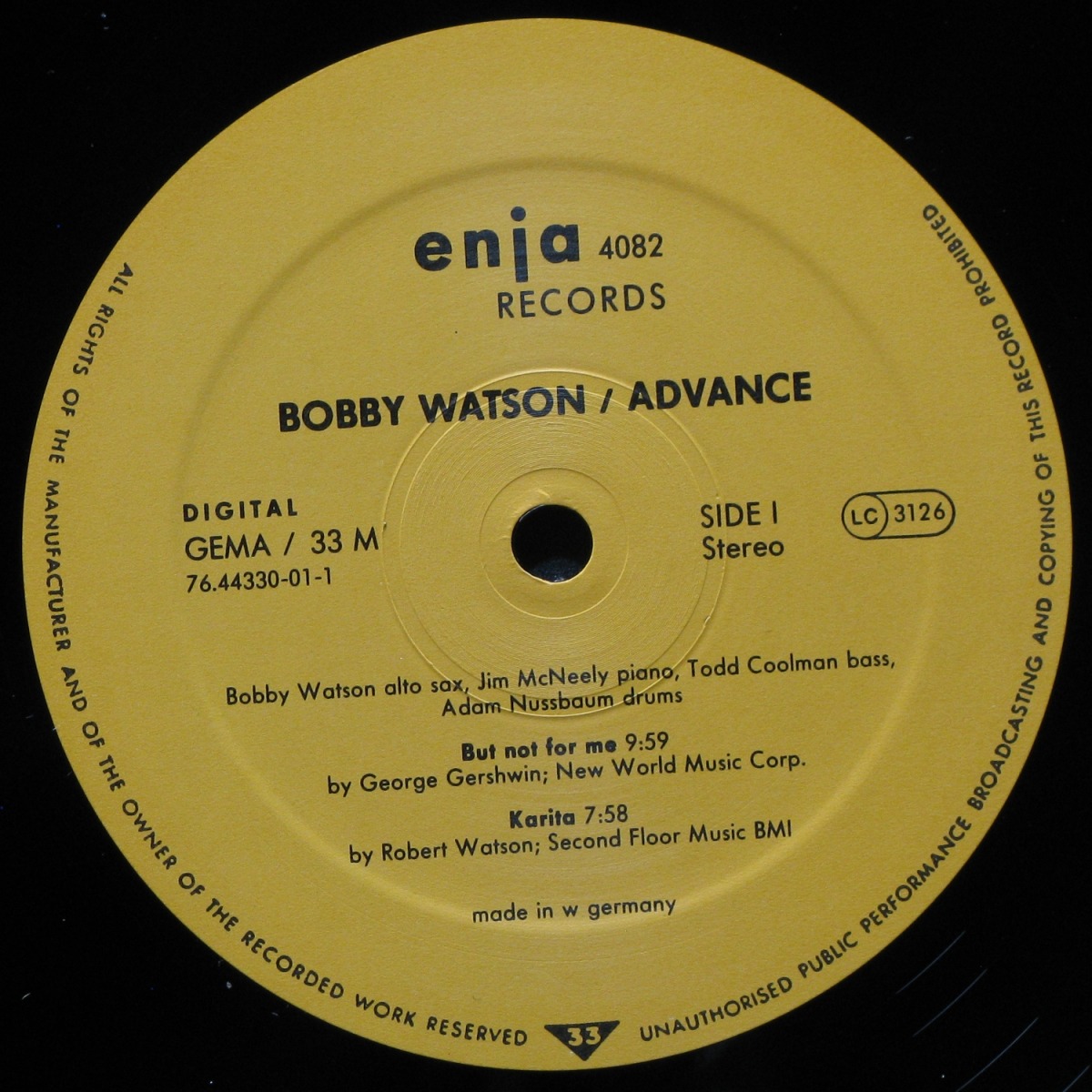 LP Bobby Watson — Advance фото 2