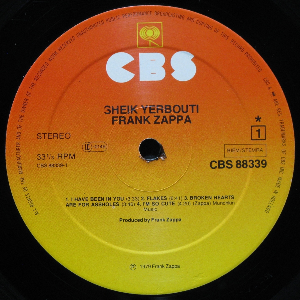 LP Frank Zappa — Sheik Yerbouti (2LP) фото 3