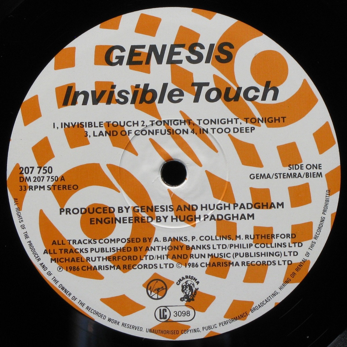 LP Genesis — Invisible Touch фото 2