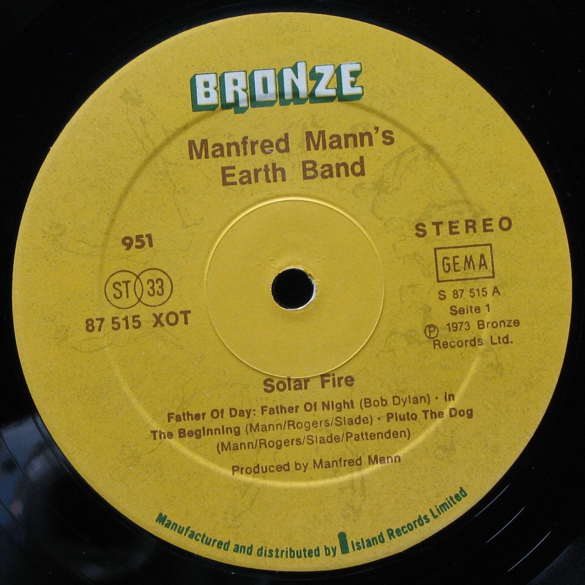 LP Manfred Mann's Earth Band — Solar Fire фото 2