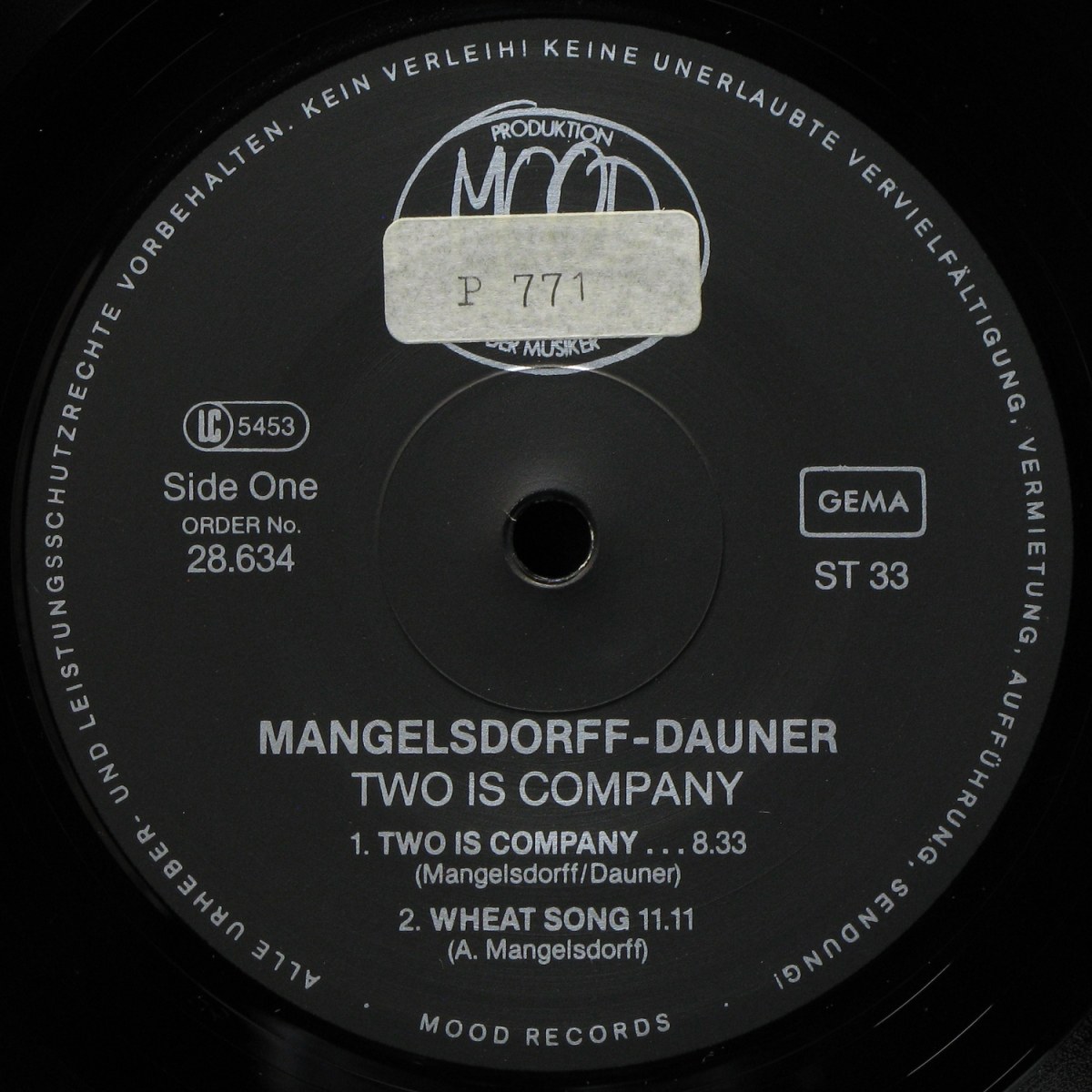 LP Dauner / Mangelsdorff — Two Is Company.. фото 2