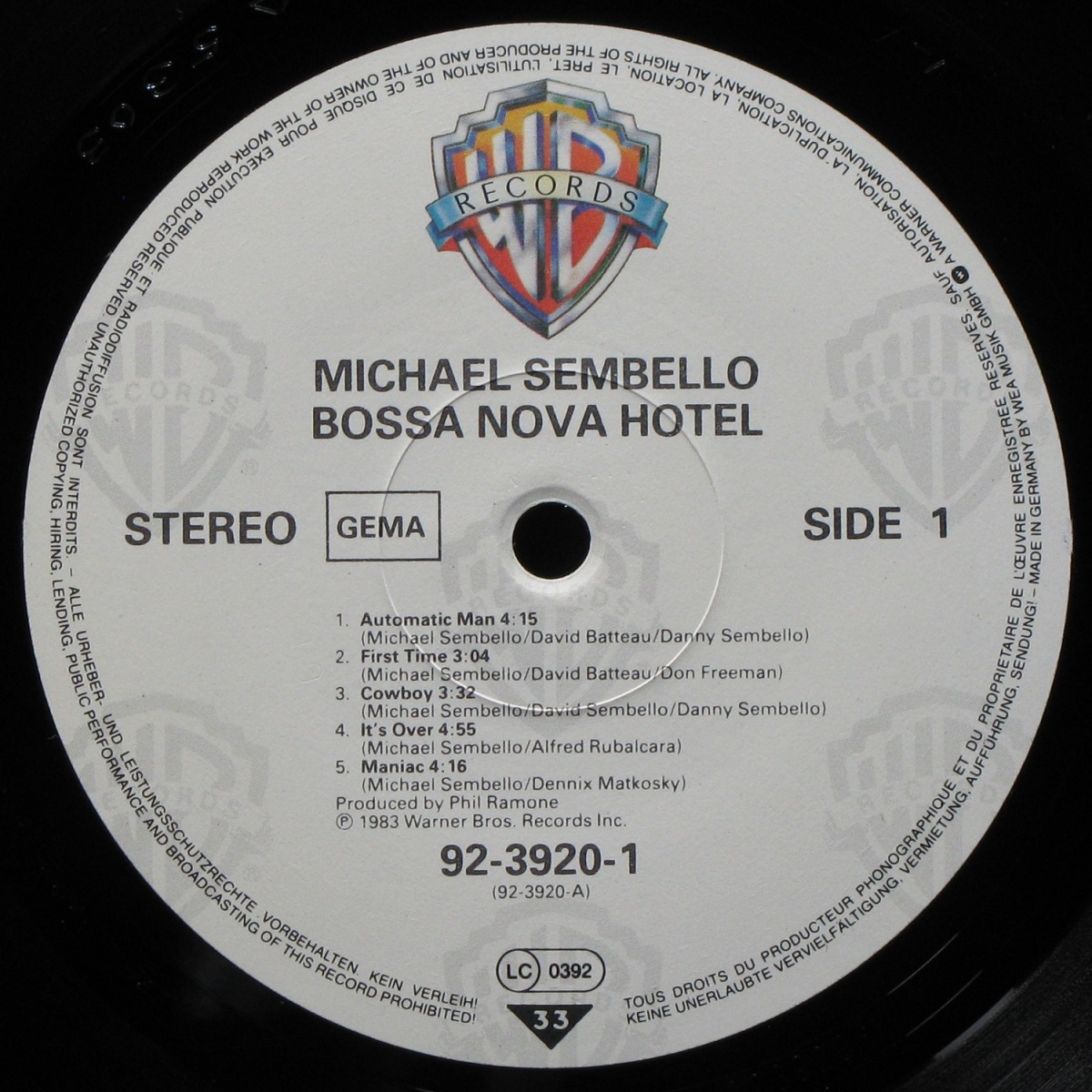 LP Michael Sembello — Bossa Nova Hotel фото 2