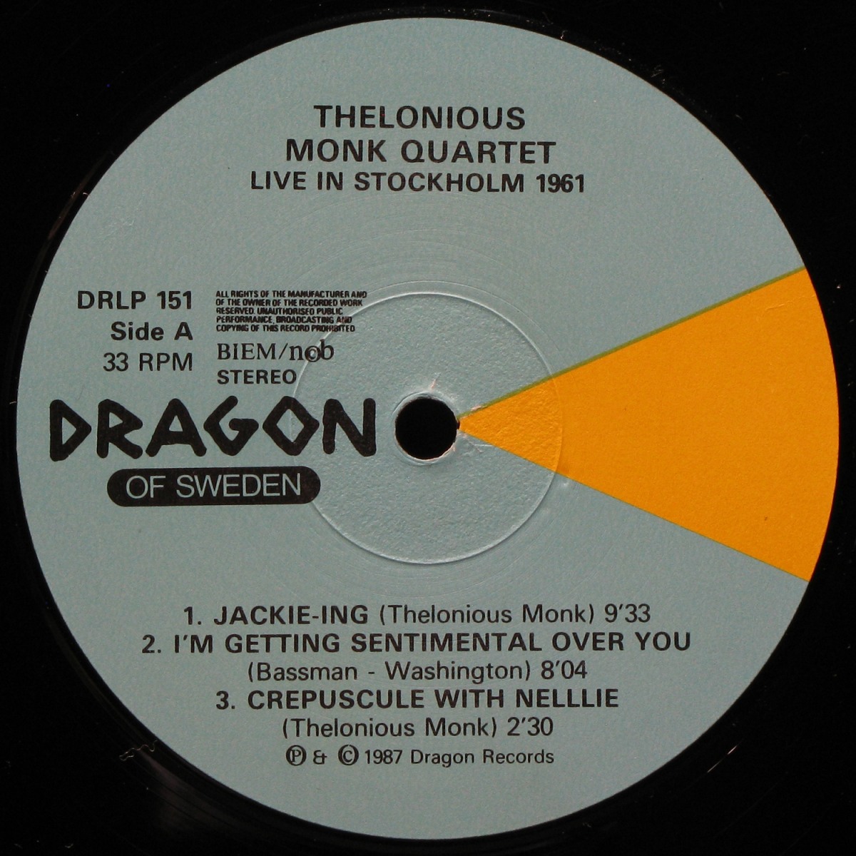 LP Thelonious Monk Quartet — Live In Stockholm 1961 (2LP) фото 3