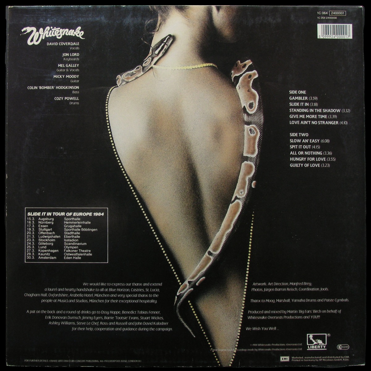 LP Whitesnake — Slide It In фото 2