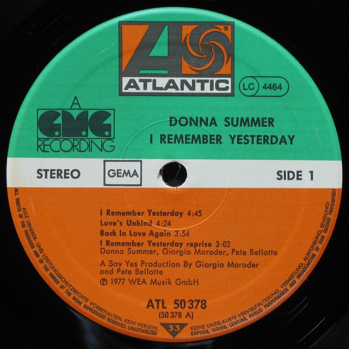 LP Donna Summer — I Remember Yesterday фото 2