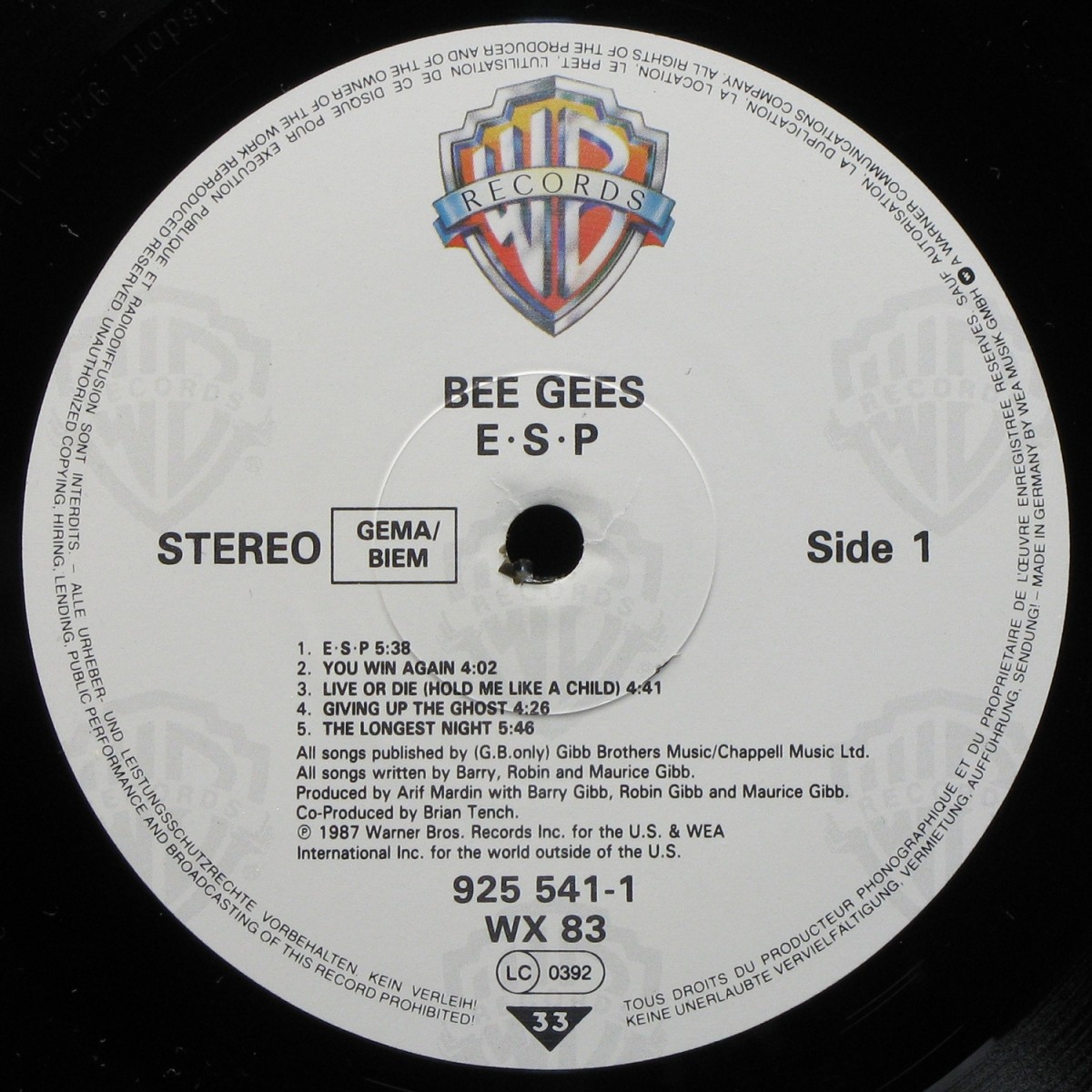 LP Bee Gees — E.S.P. фото 2