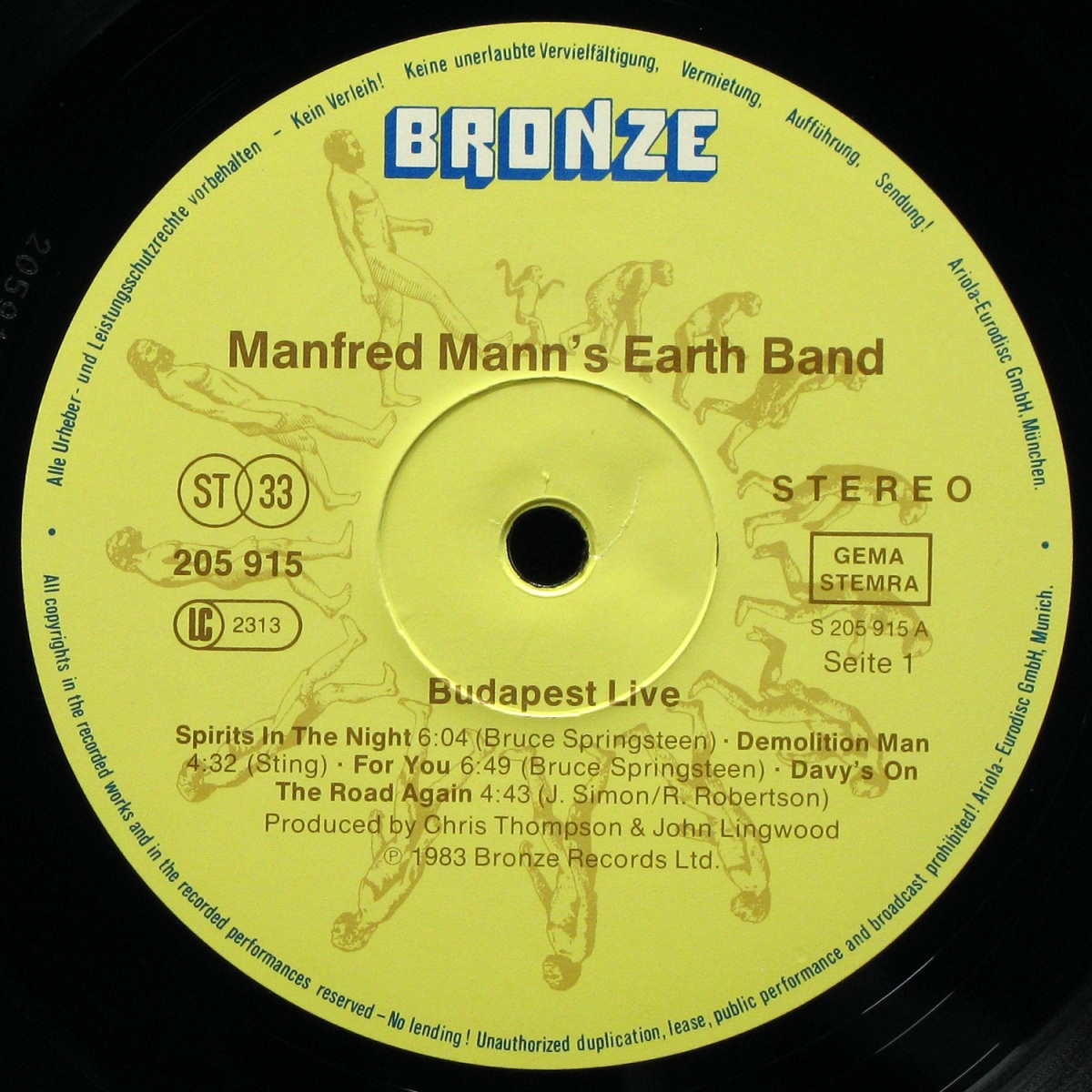 LP Manfred Mann's Earth Band — Budapest (Live) фото 2