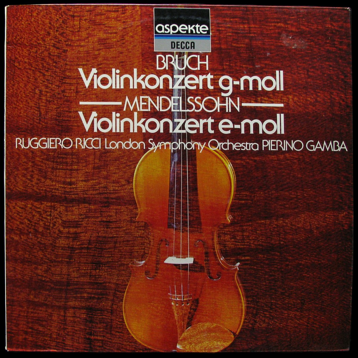 LP Pierino Gamba — Bruch / Mendelssohn: Violinkonzert G-Moll / Violinkonzert E-Moll фото