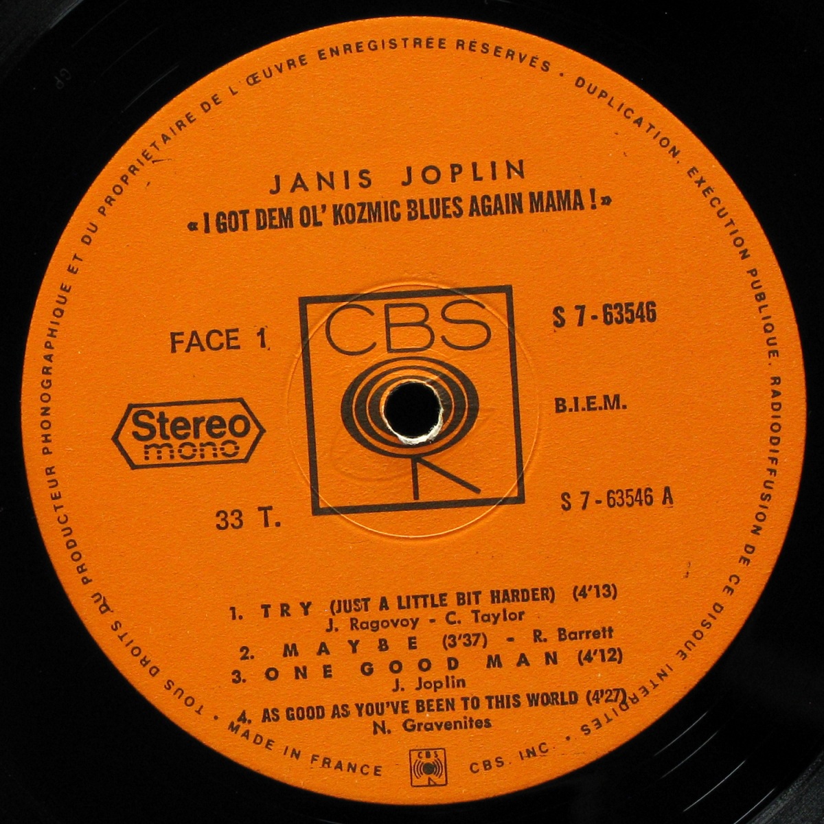 LP Janis Joplin — I Got Dem Ol' Kozmic Blues Again Mama! фото 3