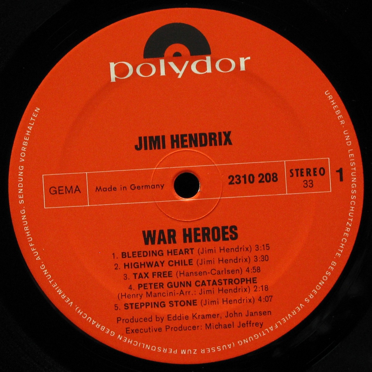 LP Jimi Hendrix — War Heroes фото 2