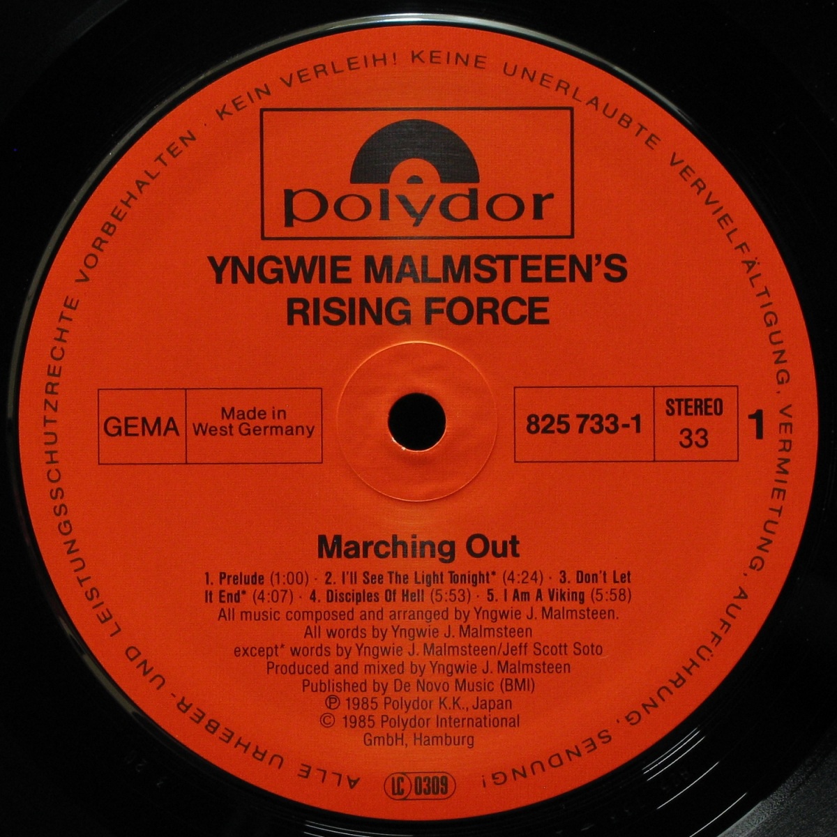 LP Yngwie J. Malmsteen's Rising Force — Marching Out фото 3