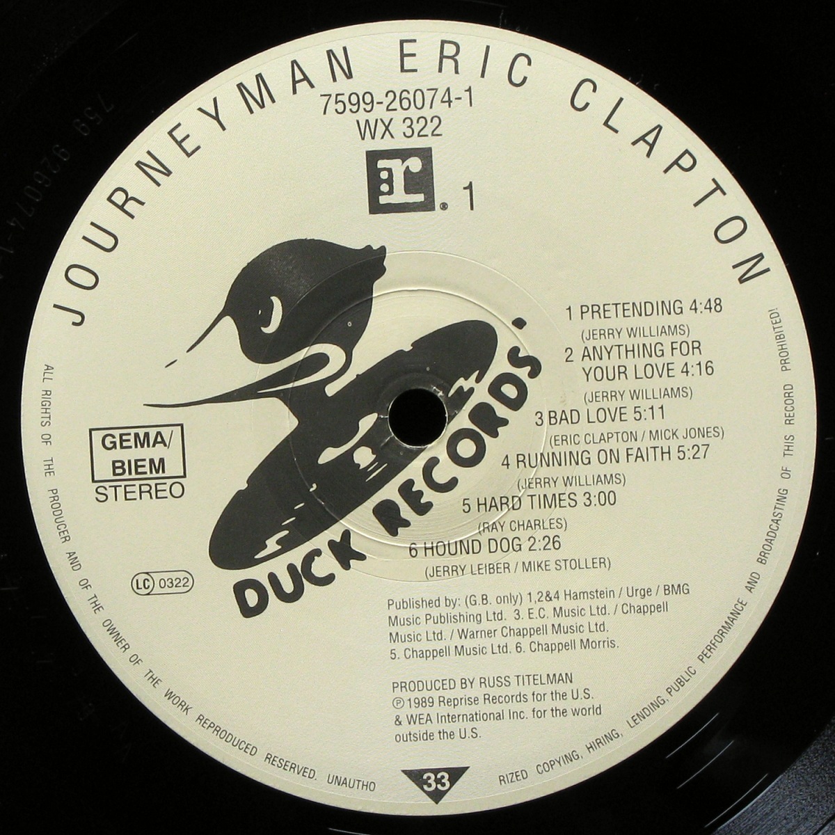 LP Eric Clapton — Journeyman фото 2