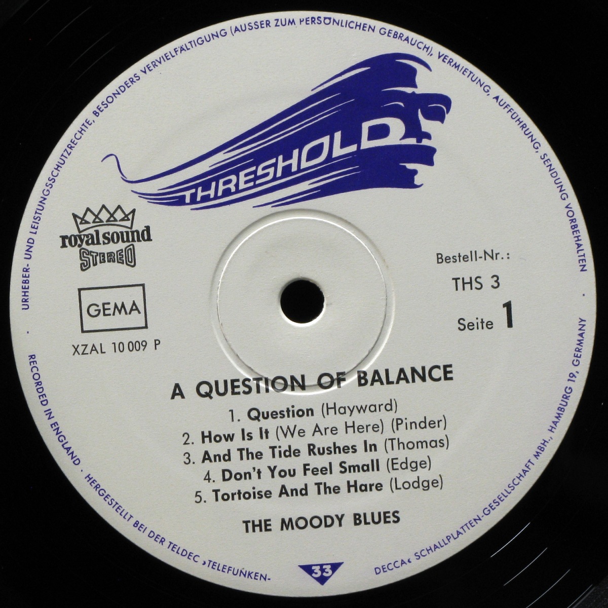 LP Moody Blues — A Question Of Balance фото 2