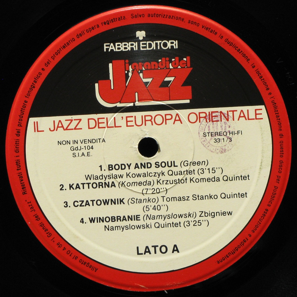 LP V/A — Il Jazz Dell'Europa Orientale (coverbooklet) фото 2