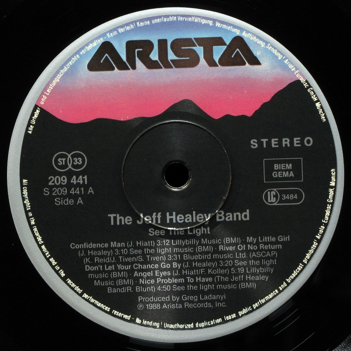 LP Jeff Healey Band — See The Light фото 2