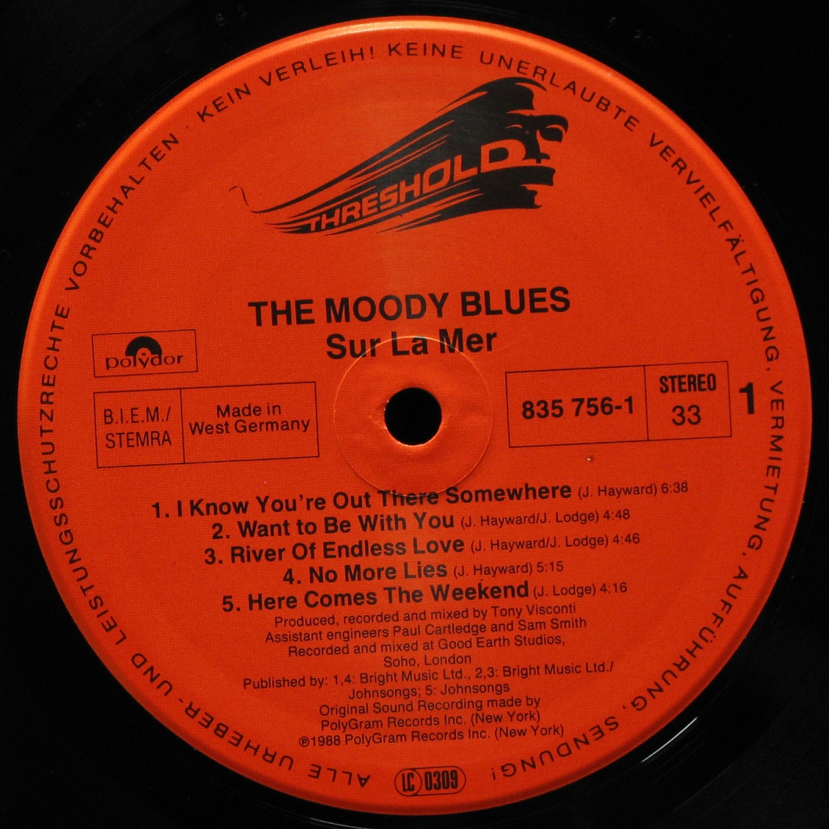 LP Moody Blues — Sur La Mer фото 2