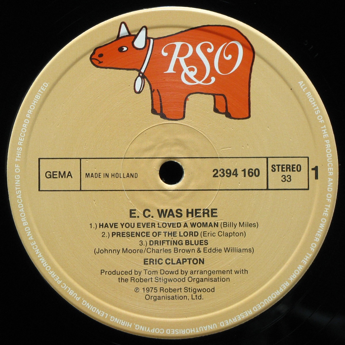 LP Eric Clapton — E.C. Was Here фото 2